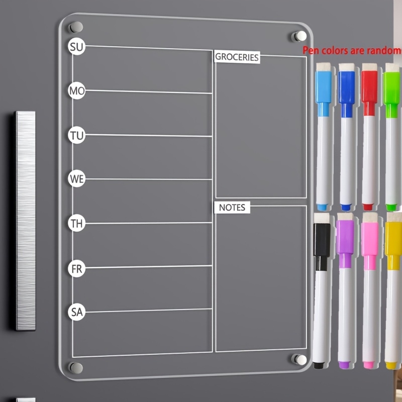 Meal Prep Planner - Quadro Magnético de Planejamento de Refeições