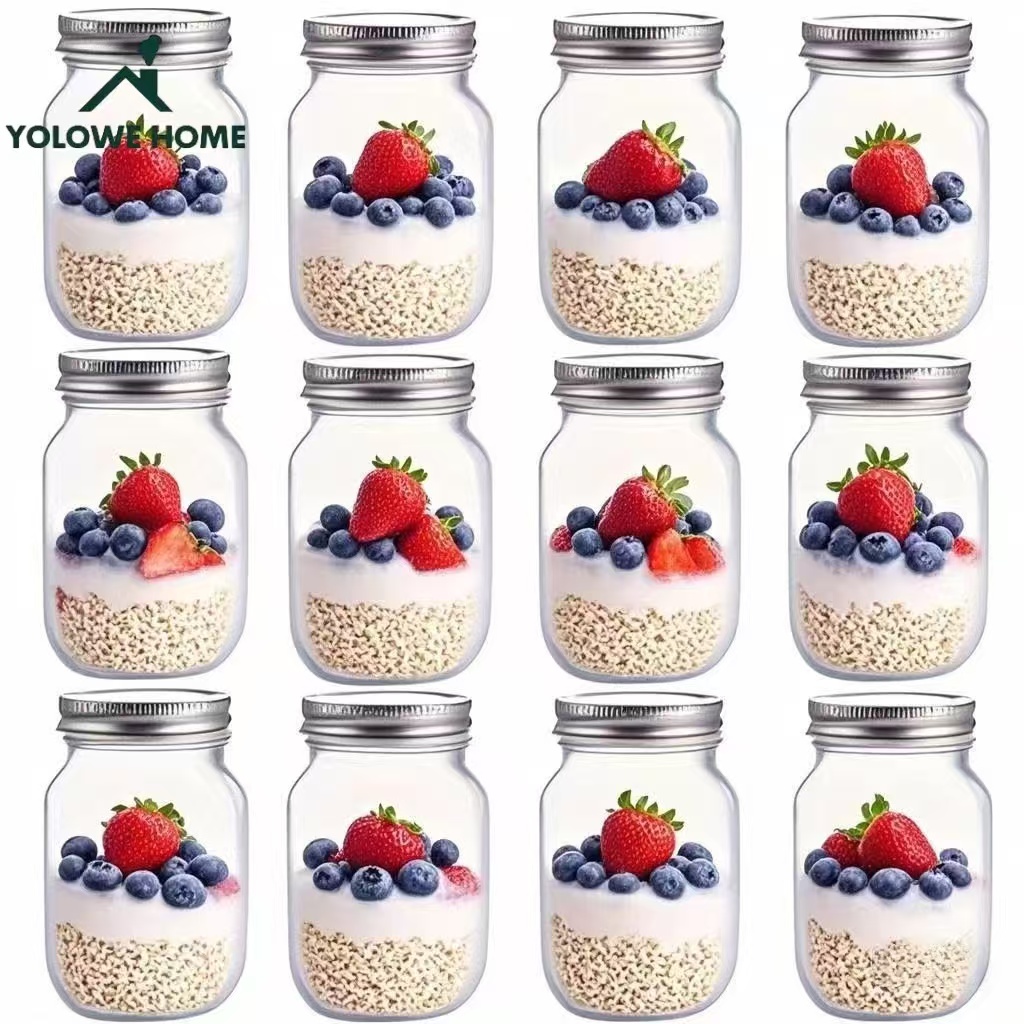Meal Prep Jar - Conjunto de 6 ou 12 Potes