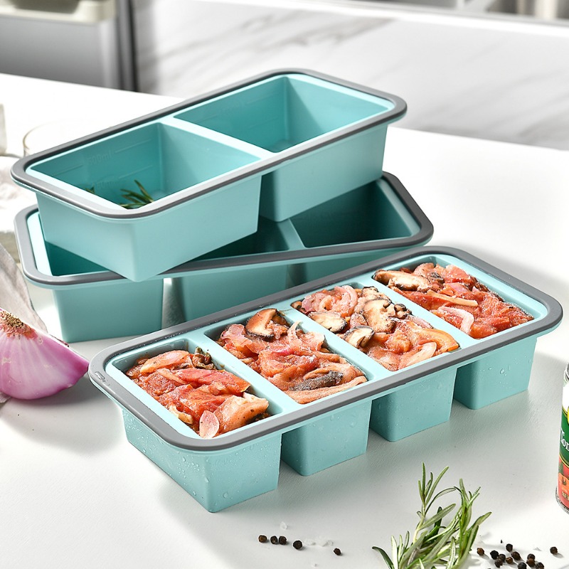 Meal Prep Chia Pudding - Formas Grandes de Silicone para Congelar