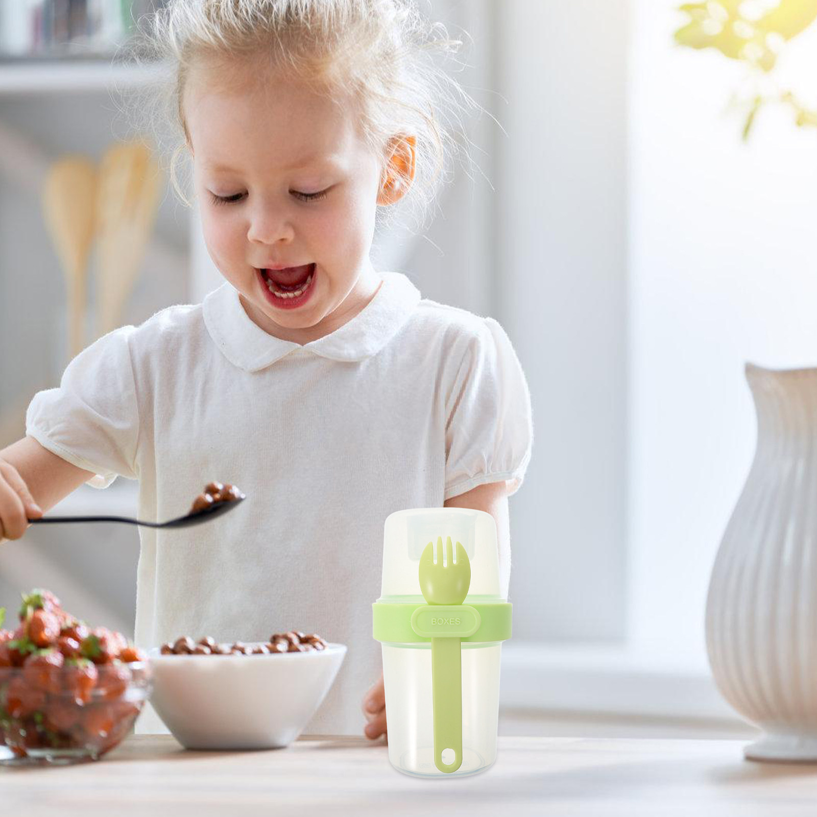 Meal Prep Yogurt Cups - Copo Portátil de Aveia de Dupla