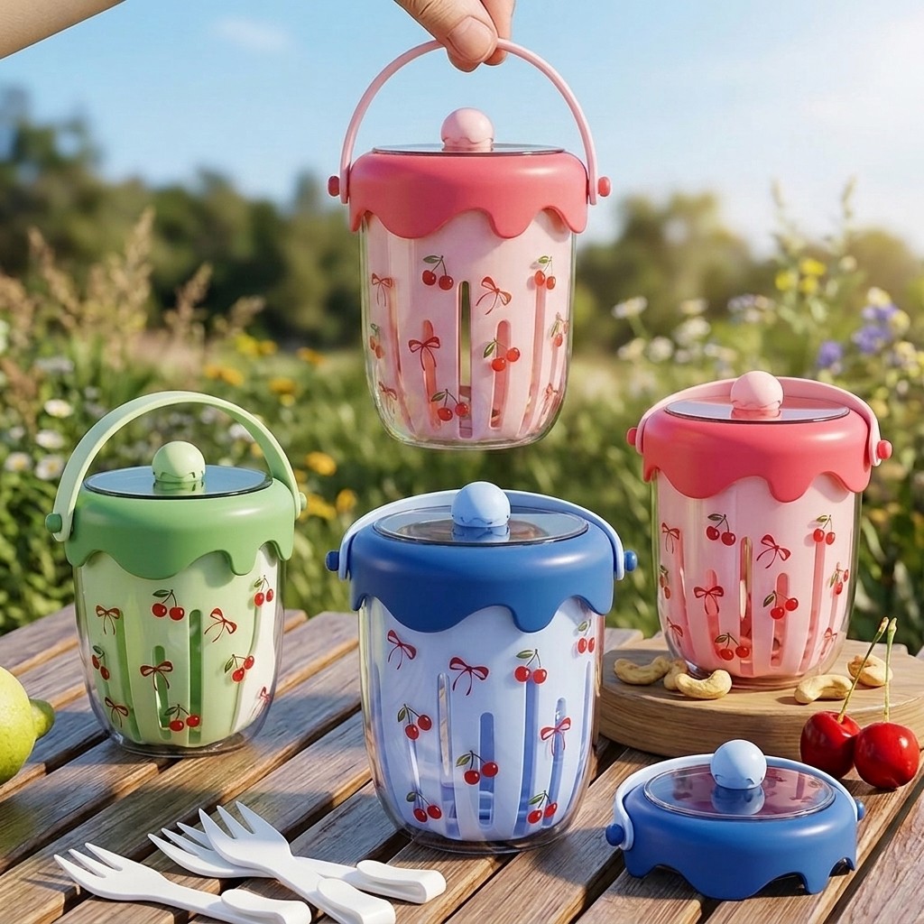 Meal Prep Yogurt Cups - Recipientes de Plástico para Overnight Oats