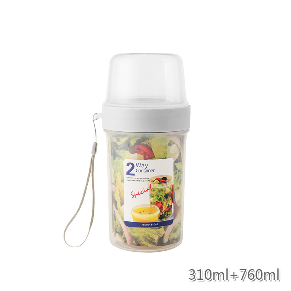 Meal Prep Yogurt Cups - Recipiente Portátil de Dupla Camada à