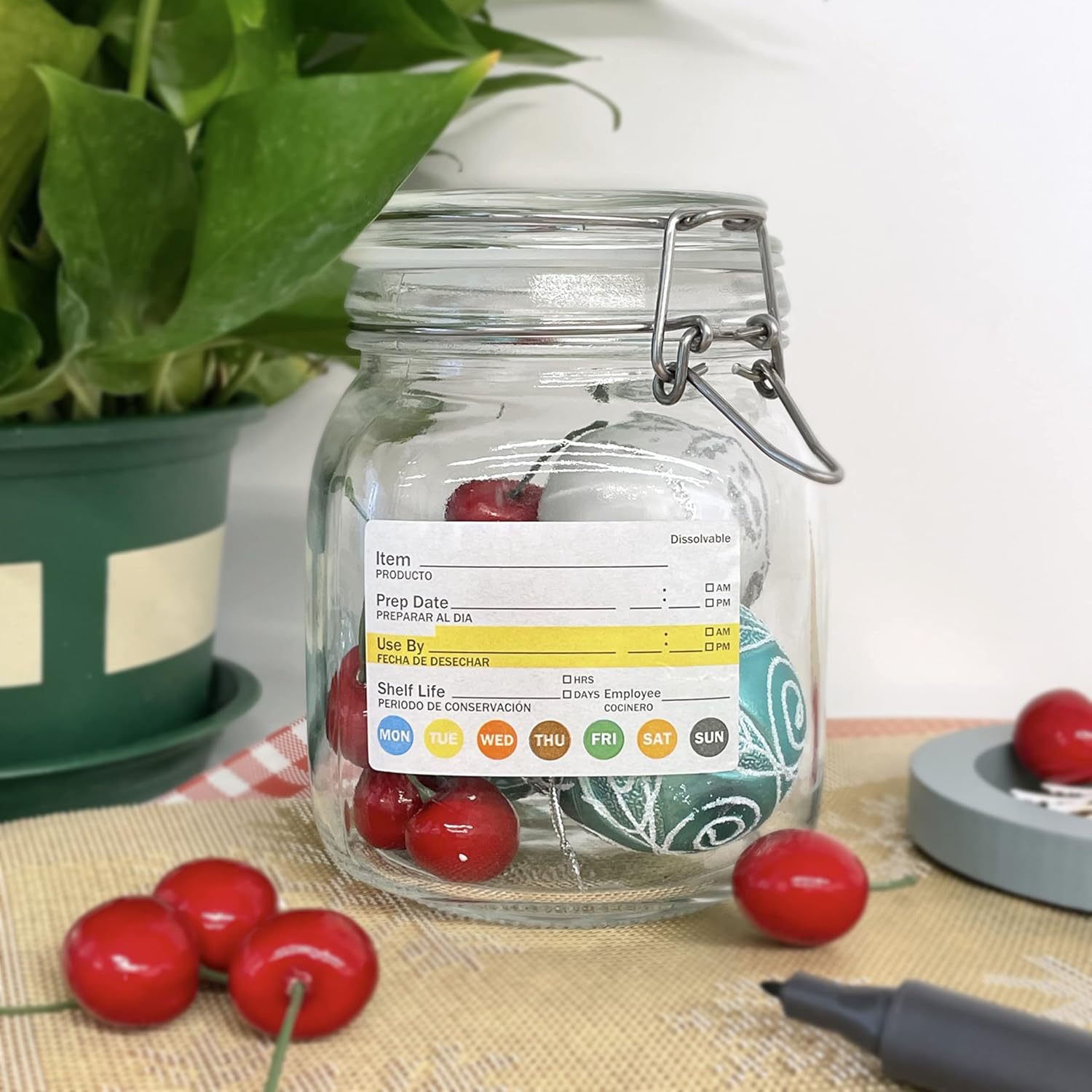 250 Etiquetas Adesivas Imperme - Meal Prep Jar avaliação e preço