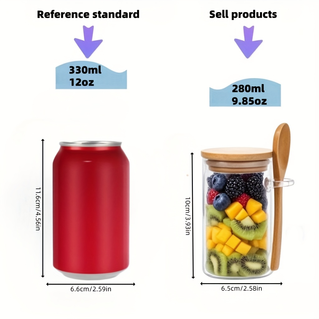 Conjunto de 4/8/12 Copos de Av - Meal Prep Oatmeal Jars avaliação e preço