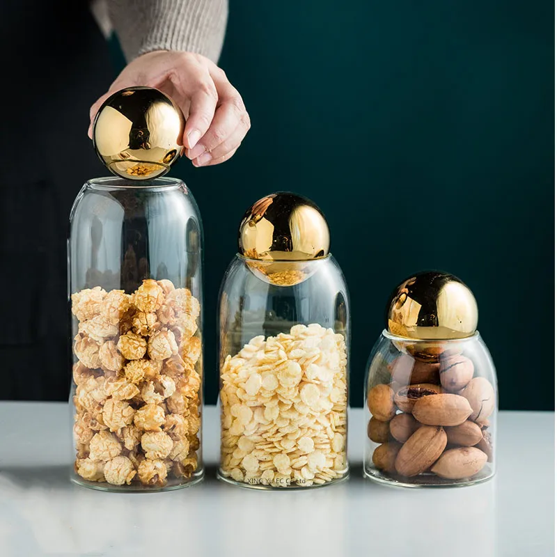 Tampa de cortiça dourada frasc - Meal Prep Jar avaliação e preço