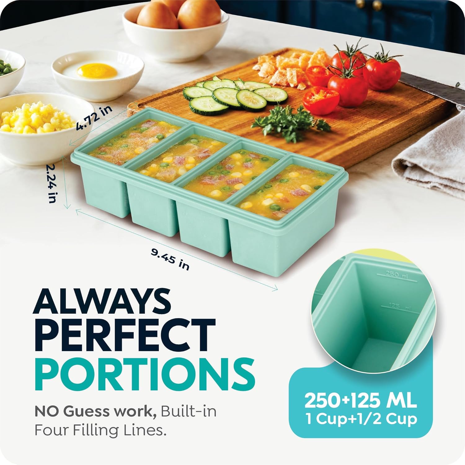 Forma de Silicone para Congela - Meal Prep Chia Pudding avaliação e preço