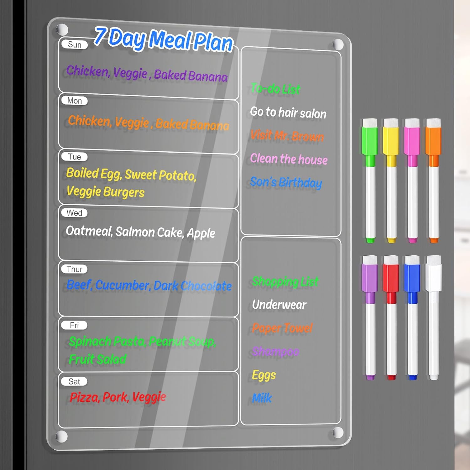 Quadro Magnético de Acrílico T - Meal Prep Planner avaliação e preço