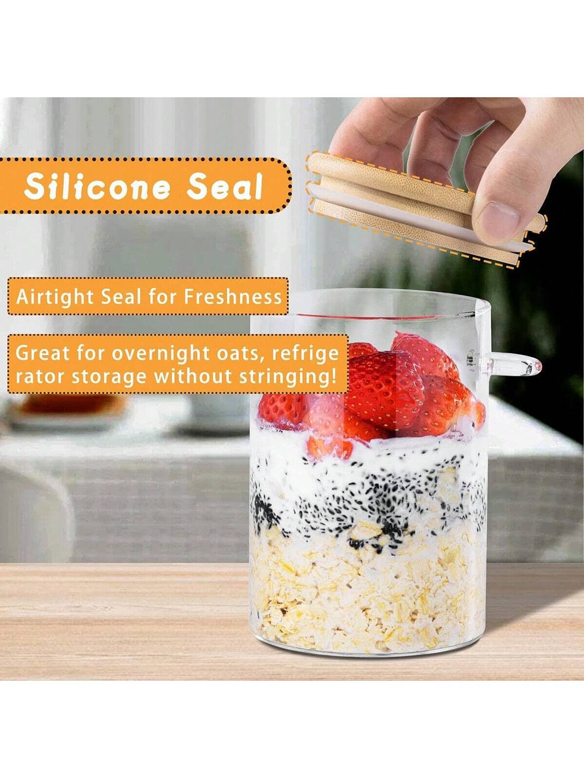 Conjunto de 4 Potes para Overn - Meal Prep Yogurt Cups avaliação e preço