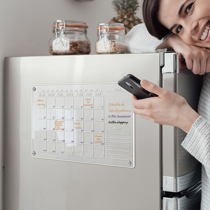 Clear Acrílico Imã de geladeir - Meal Prep Planner avaliação e preço