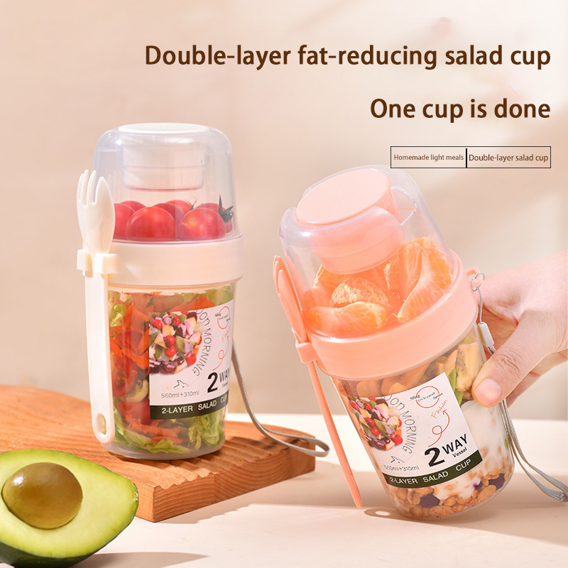 Copo Portátil para Salada de C - Meal Prep Oatmeal Jars avaliação e preço
