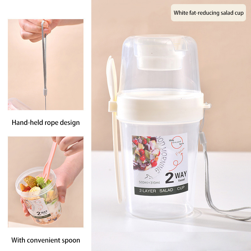 Copo Portátil para Salada de C - Meal Prep Oatmeal Jars avaliação e preço