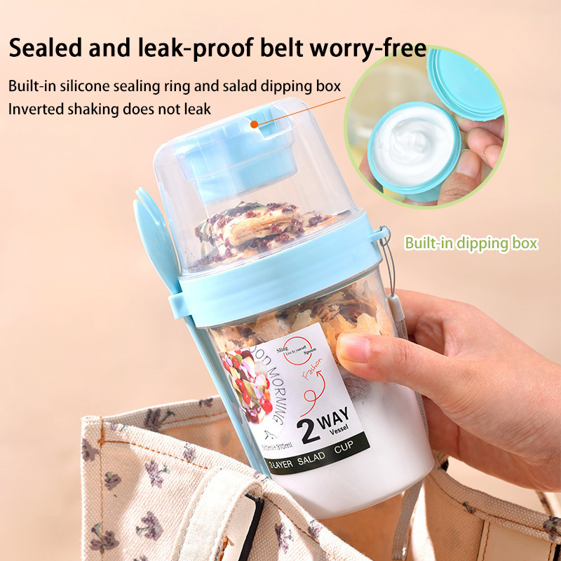 Copo Portátil para Salada de C - Meal Prep Oatmeal Jars avaliação e preço