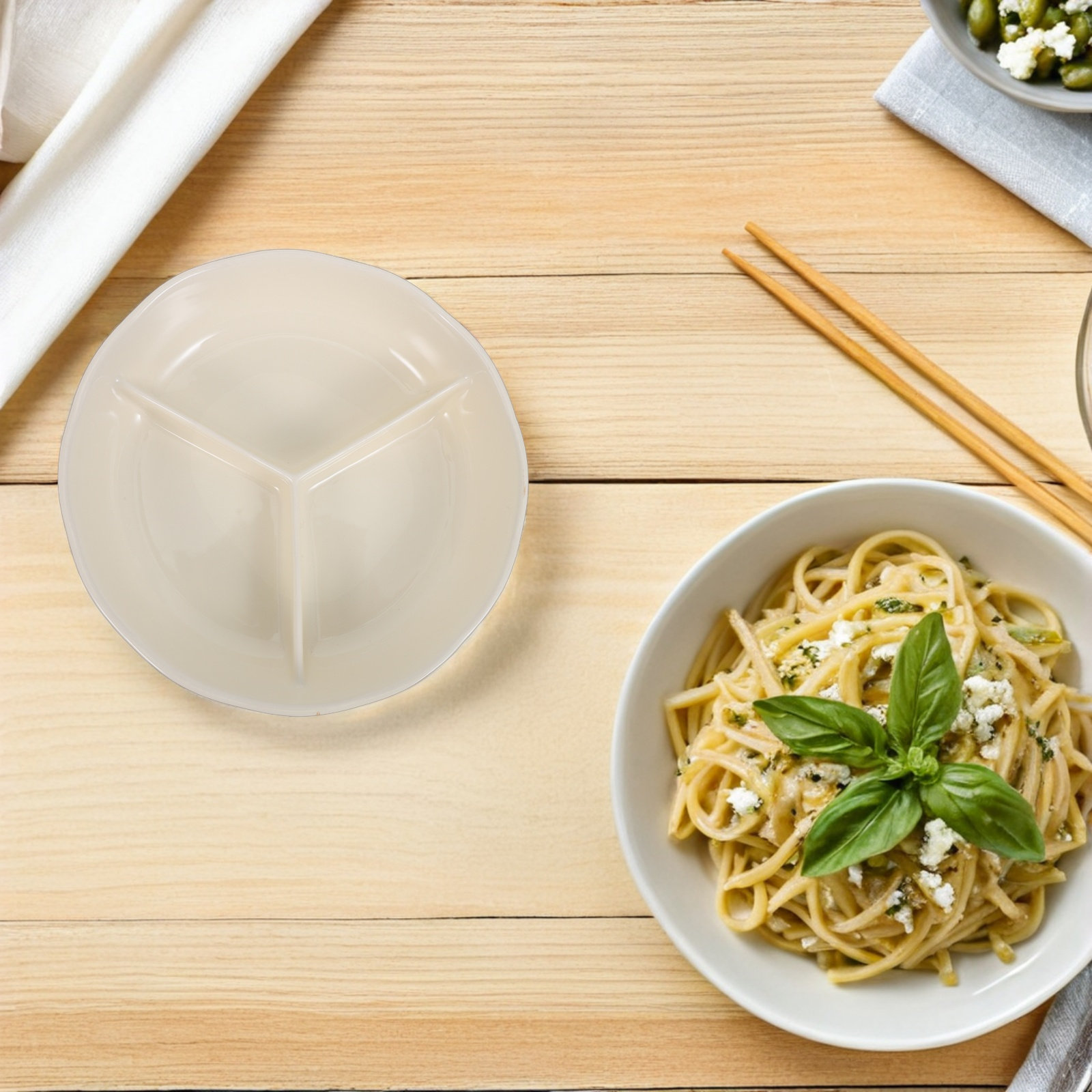 Prato de Jantar Cerâmico Divid - Meal Prep Healthy avaliação e preço