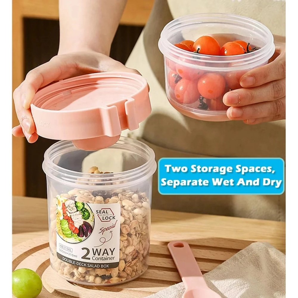 Copo de salada portátil copo d - Meal Prep Oatmeal Jars avaliação e preço
