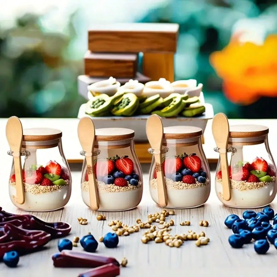 Conjunto de 4 Potes de Vidro T - Meal Prep Yogurt Cups avaliação e preço