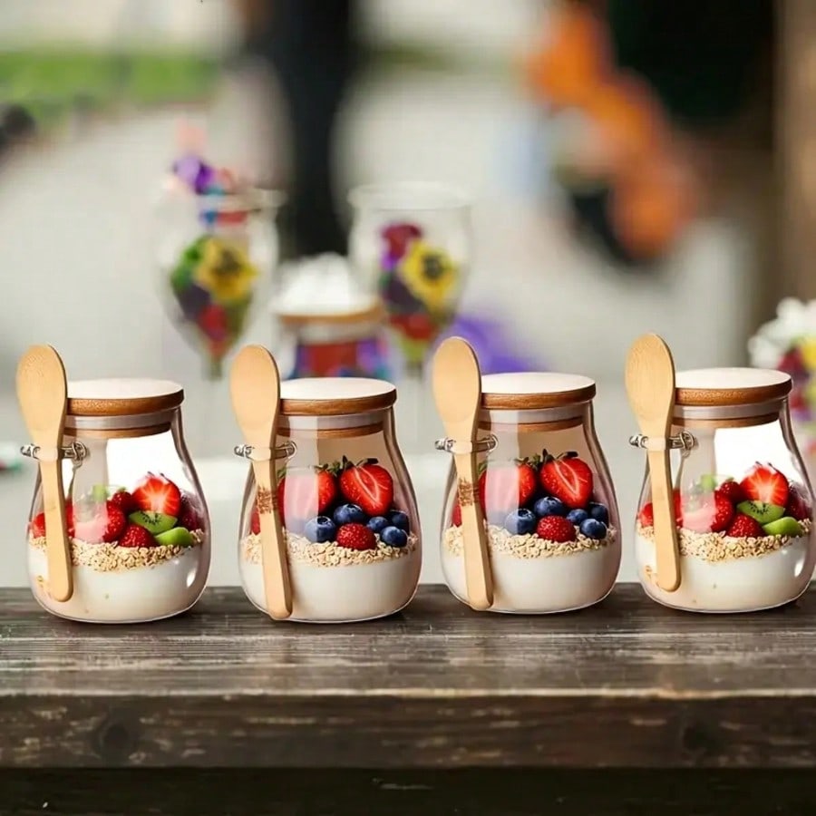 Conjunto de 4 Potes de Vidro T - Meal Prep Yogurt Cups avaliação e preço