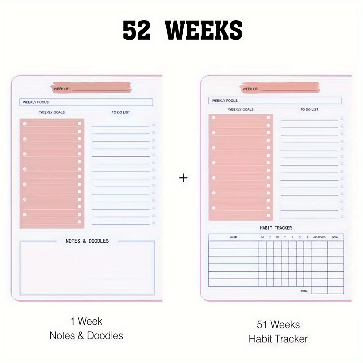 52 semanas inglês planejador s - Meal Prep Planner avaliação e preço