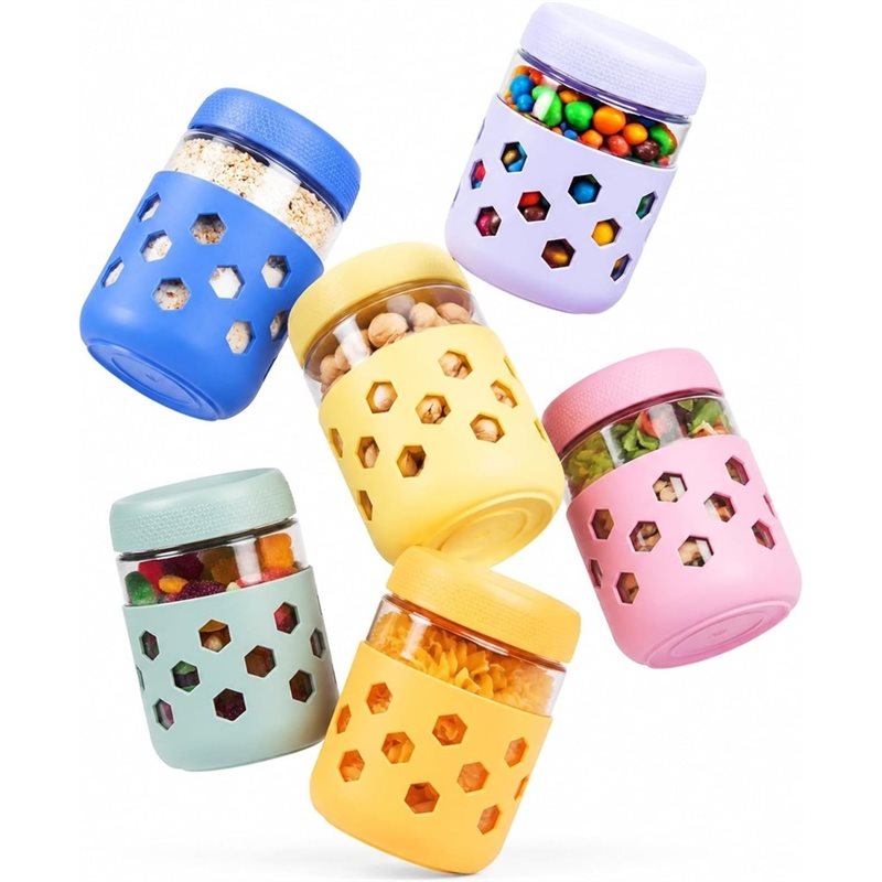 Conjunto de Potes de Vidro ABM - Meal Prep Oatmeal Jars avaliação e preço