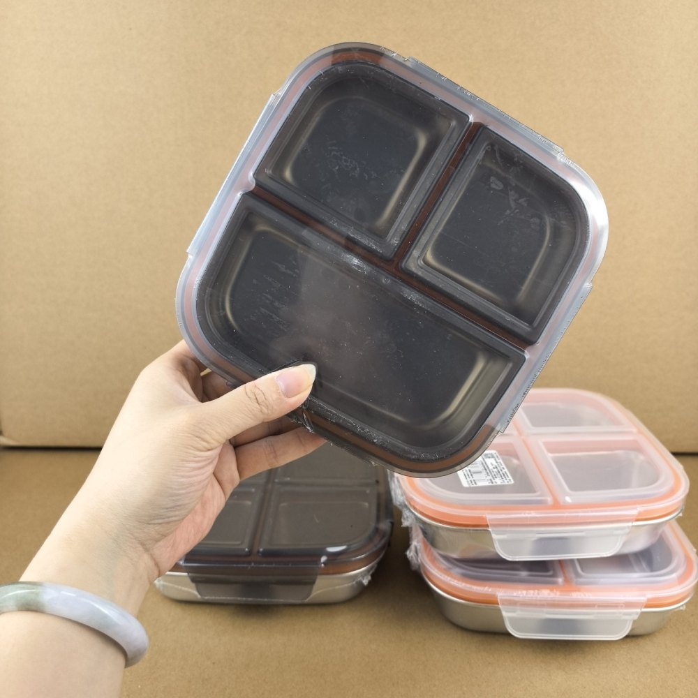 Caixa bento retangular de aço  - Meal Prep Diet avaliação e preço