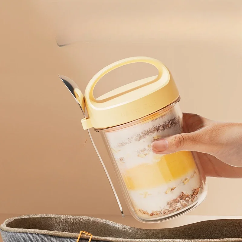 420ml novos copos de café da m - Meal Prep Oatmeal Jars avaliação e preço