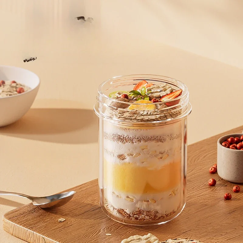 420ml novos copos de café da m - Meal Prep Oatmeal Jars avaliação e preço