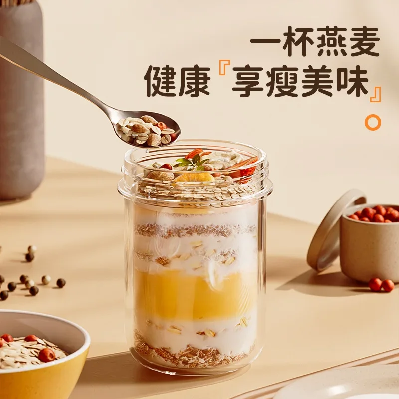 420ml novos copos de café da m - Meal Prep Oatmeal Jars avaliação e preço