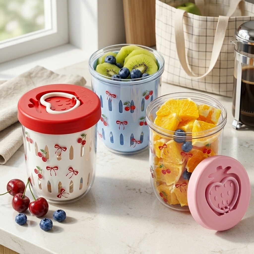 Recipiente de Plástico para Sa - Meal Prep Yogurt Cups avaliação e preço