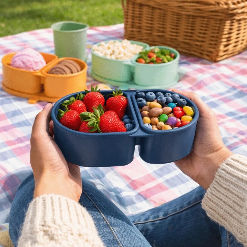 Marmita de Silicone de Grau Al - Meal Prep Chia Pudding avaliação e preço