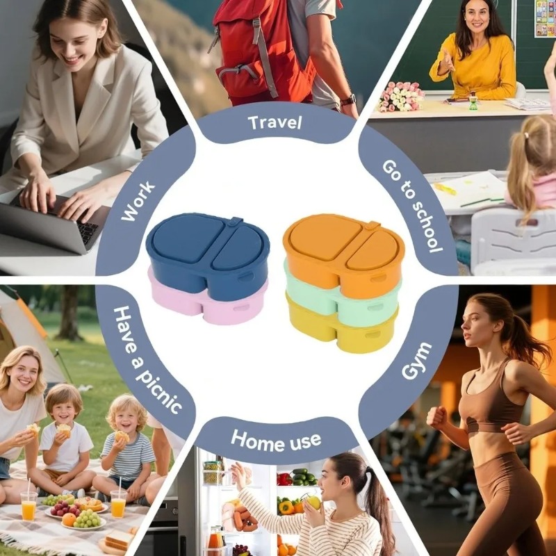 Marmita de Silicone de Grau Al - Meal Prep Chia Pudding avaliação e preço