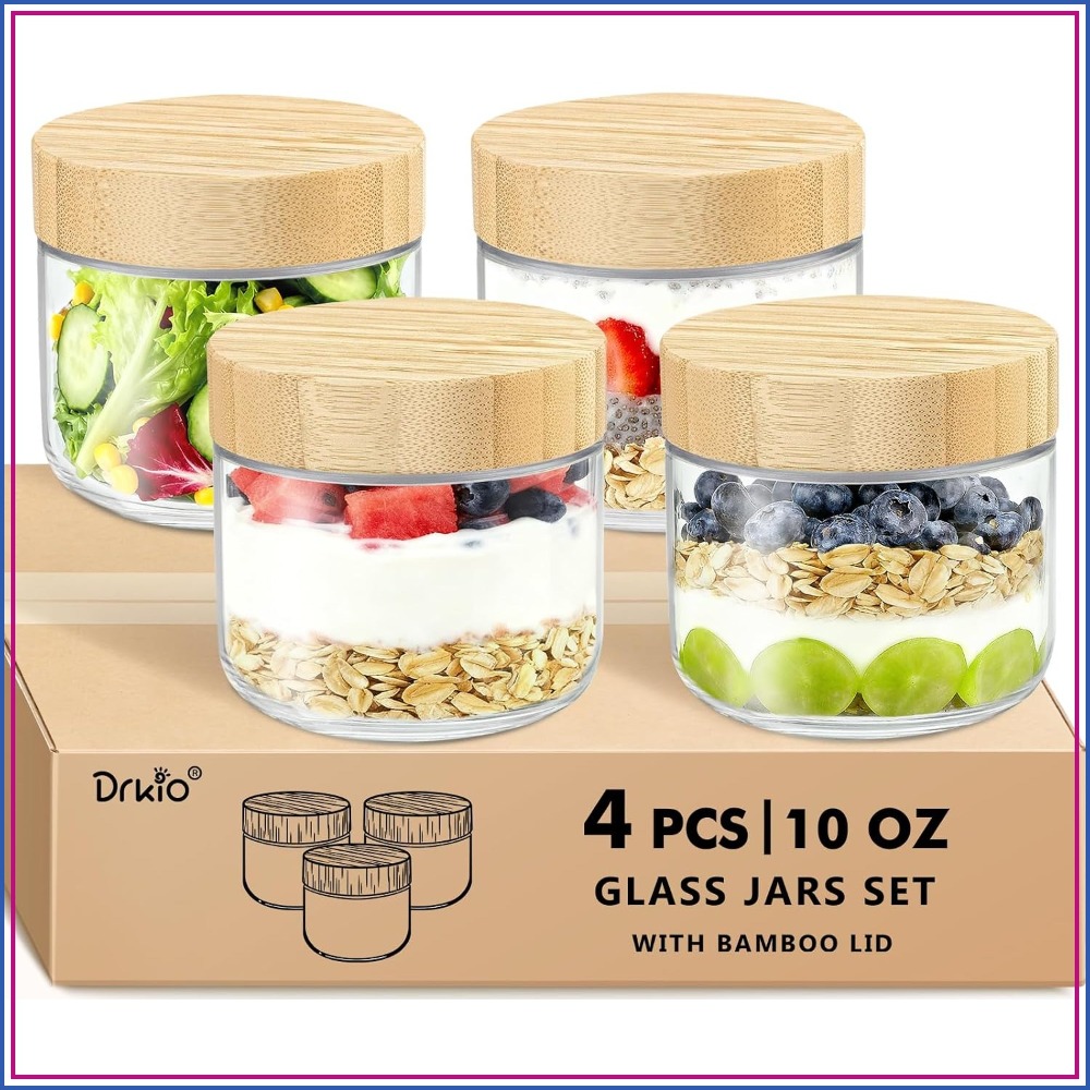 Potes de Vidro Herméticos de B - Meal Prep Chia Pudding avaliação e preço