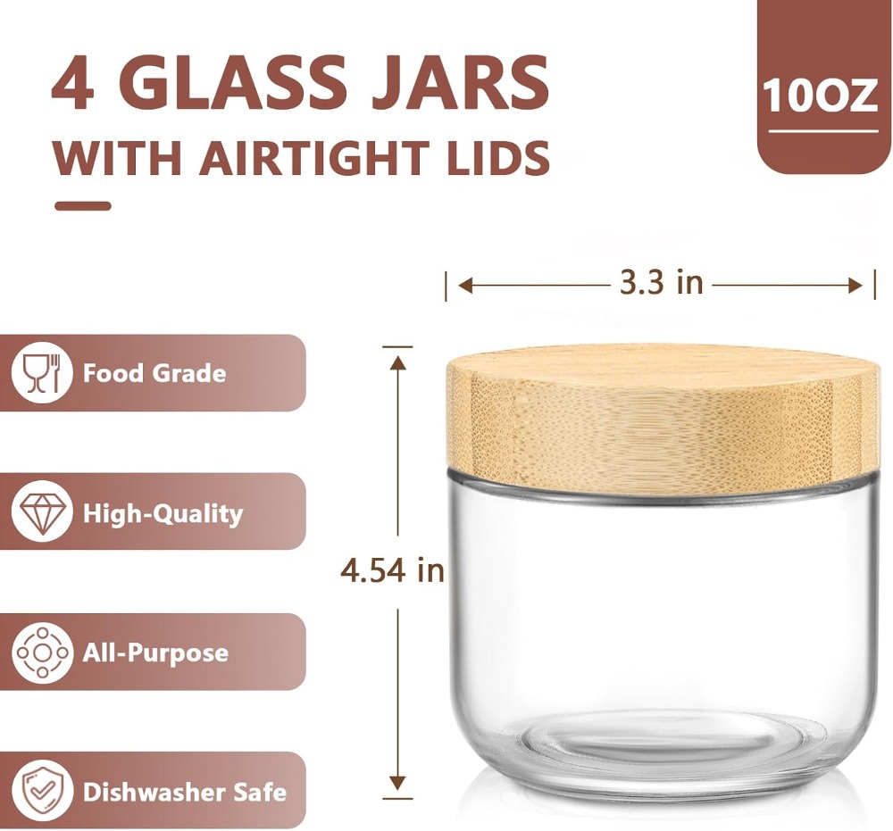 Potes de Vidro Herméticos de B - Meal Prep Chia Pudding avaliação e preço